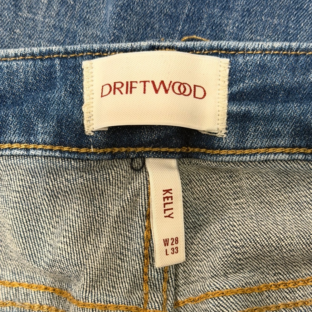 DRIFTWOOD Kelly Flare Jeans Blue Floral Embroidering Size 28 /33 (6US) WORN ONCE - Picture 10 of 11